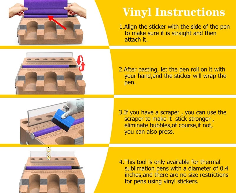 DAFENCHI Sublimation Pen Pincher, Pen Sublimation Clamp Tool for Sublimation Blank Pens & Vinyl Stickers, Crafting Pen Holder - Image 4